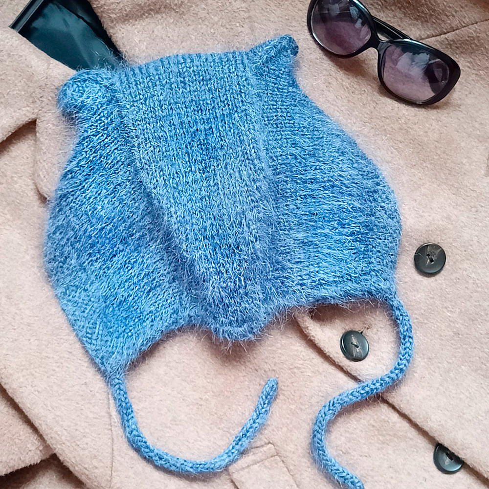 Handknit women moheir hat gifts Valentine day moheir hat Wool women hats warm hat cat hat