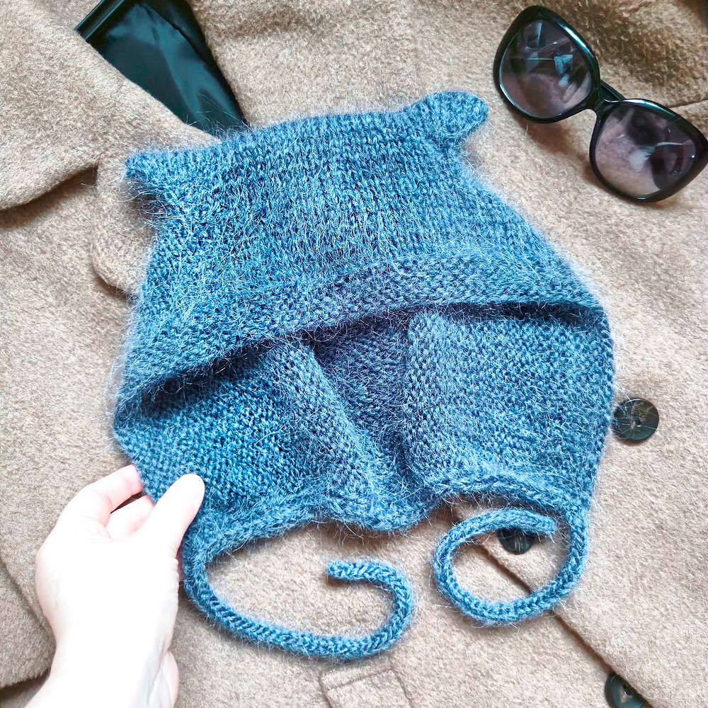 Handknit women moheir hat gifts Valentine day moheir hat Wool women hats warm hat cat hat