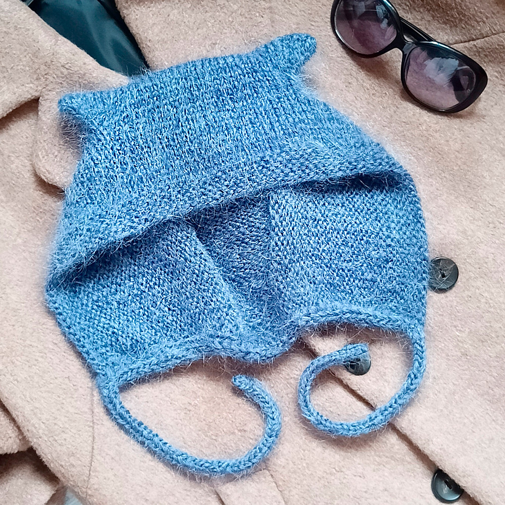 Handknit women moheir hat gifts Valentine day moheir hat Wool women hats warm hat cat hat