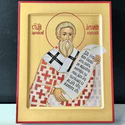 Arsenius the Syrmian (Serbia) | Handmade Orthodox Icon | High quality Serigraph icon on wood | Size: 7" x 5,5"