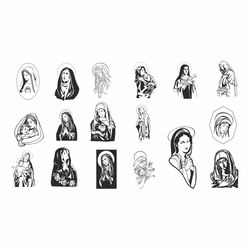 virgin mary svg, virgin mary svg bundle, virgin mary cricut, ave maria svg