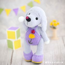 Knitted Toy Pattern, Puppy Totoshka, Knitting Toy Pattern, Amigurumi Dog Pattern, Puppy Knitting Pattern