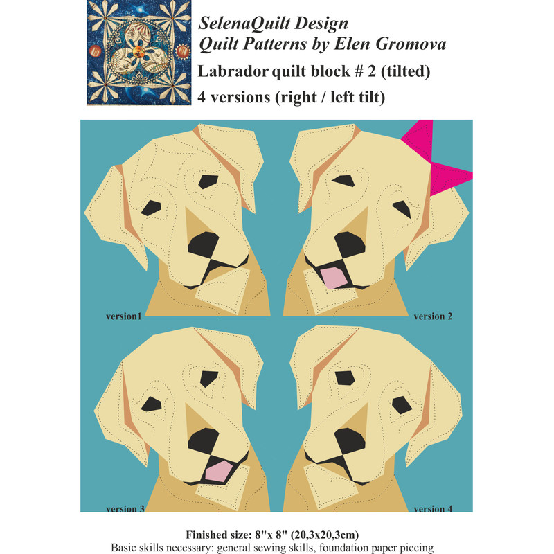 Labrador quilt block # 2 (tilted) .jpg