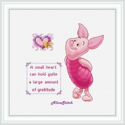 cross stitch pattern winnie the pooh piglet pig silhouette superhero disney cartoon counted crossstitch patterns pdf