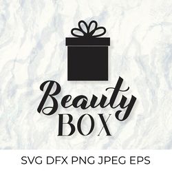 Beauty Box calligraphy hand lettering SVG