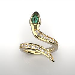 Kundalini Snake Ring Gold /001