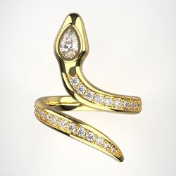 Kundalini Snake Ring Gold /002