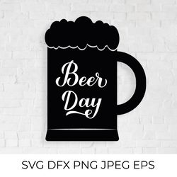 Beer day hand lettered SVG
