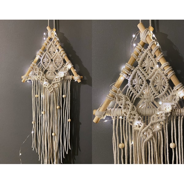 Macrame Triangle Pattern PDF, Triangular Dream Catcher tutor | Inspire ...