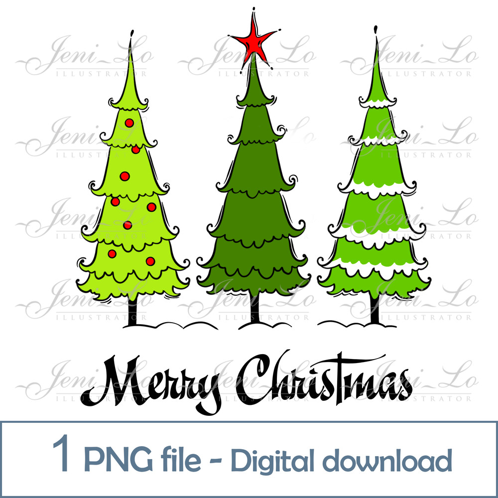 Christmas Trees PNG