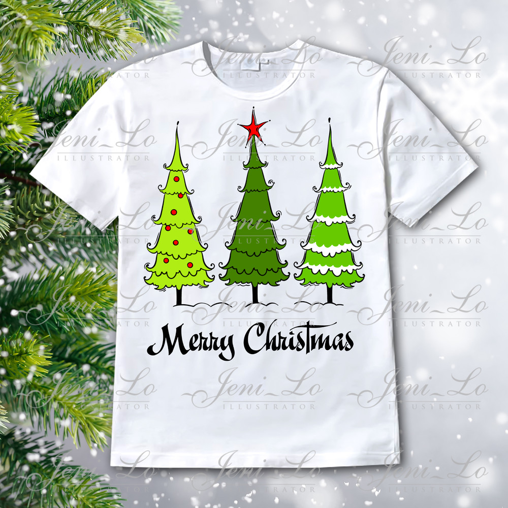 Christmas trees clipart