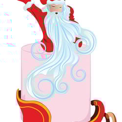 santa and pink toilet paper