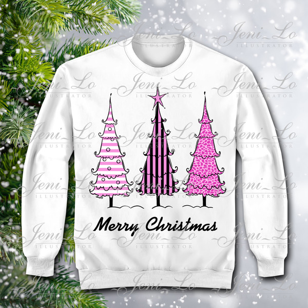 Pink Christmas clipart