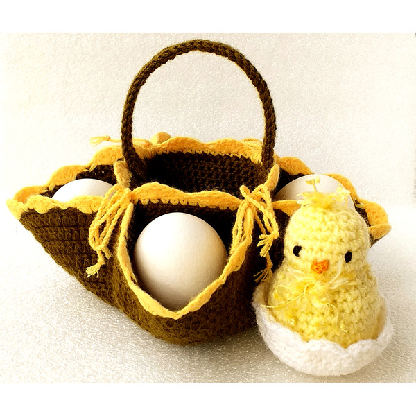 Easter Basket Stuffers. Easter Decorations. Easter Decor. Crochet Easter Basket.jpg
