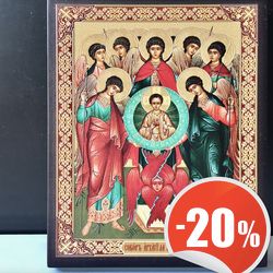 Synaxis of the Holy Archangel Gabriel | High quality icon on wood | Made in Russia
