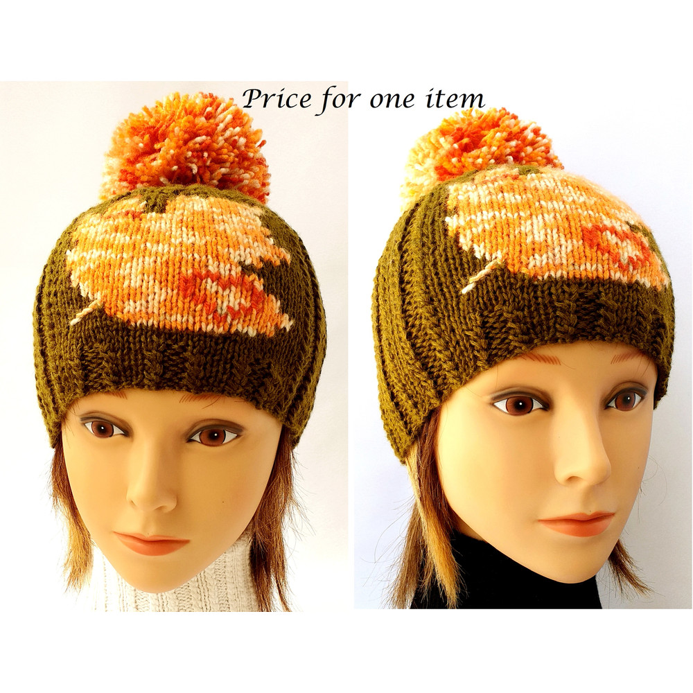 Canadian Hats Autumn knit hat Unisex hats kids Winter knit hat Knitted pompom beanie Autumn fashion  March birthday April birthday.jpg