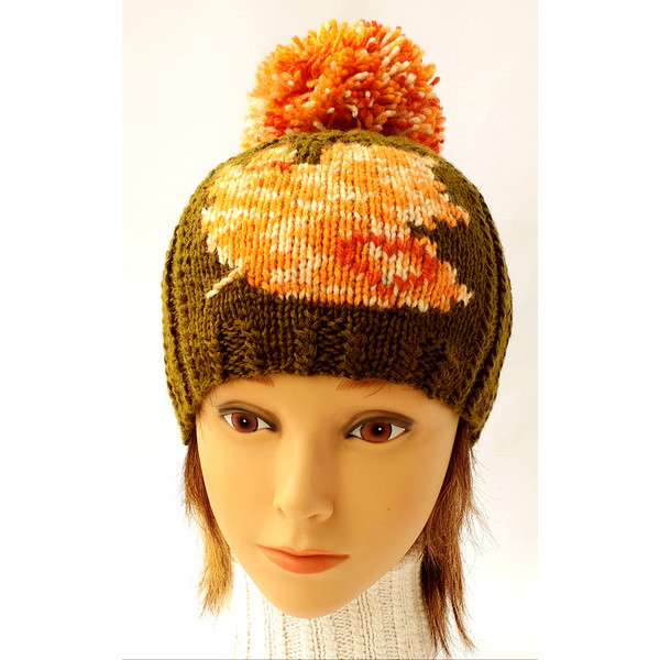 Autumn knit hats Unisex hats kids Winter knit hat Knitted pompom beanie Autumn fashion  March birthday April birthday.jpg