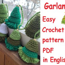 Christmas tree garland Easy Pettern PDFin English