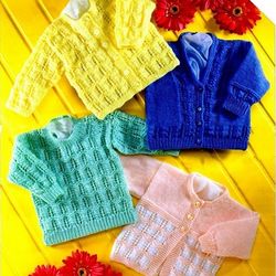 Digital | Crochet cardigans and sweaters for babies | Knitting | Knitted children's jersey | Knitting for children | PDF