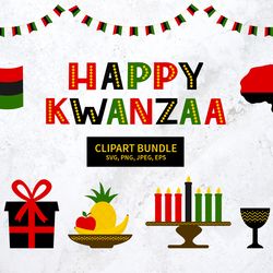 kwanzaa clipart bundle. african american holiday