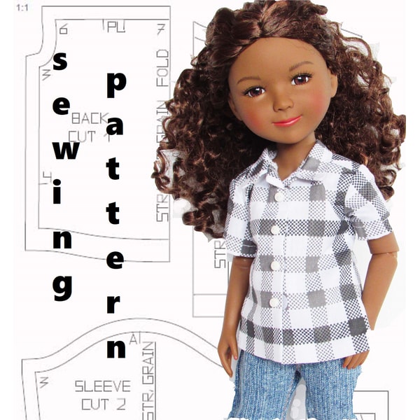 Pdf pattern for Ruby Red, Ruby Red doll shirt, Ruby Red doll - Inspire ...