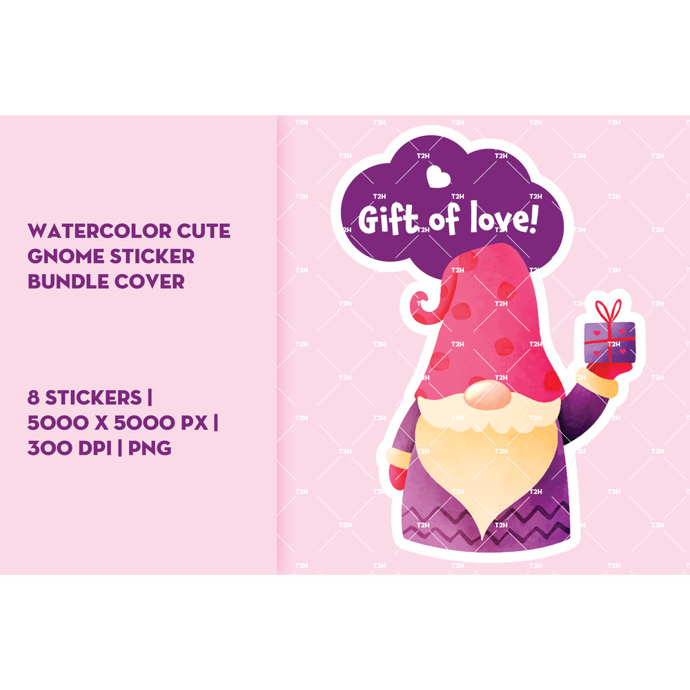 Watercolor cute gnome sticker bundle cover 2.jpg