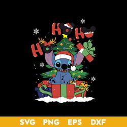 Ho Ho Ho Stitch Santa Hat Christmas SVG, Merry Christmas SVG File
