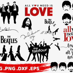 Big SVG Bundle, Digital Download, the Beatles svg, John Lennon svg, Paul McCartney svg, Ringo Starr
