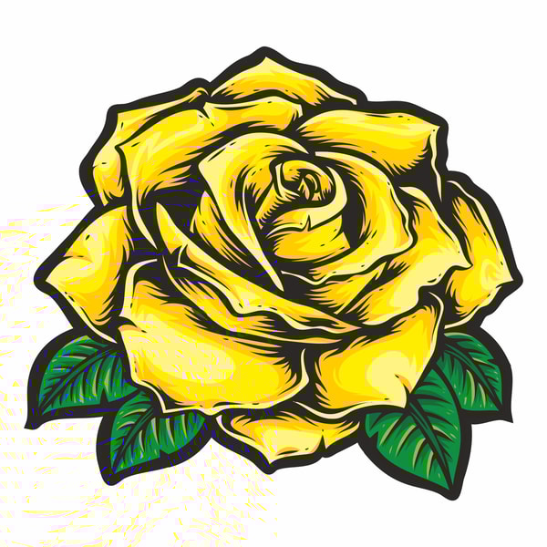 Rose vector, Cricut rose, yellow rose svg, yellow rose clipa | Inspire ...