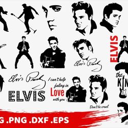 Big SVG Bundle, Digital Download, Elvis Presley svg, Elvis silhouette, Elvis Presley cut file, celebrity svg