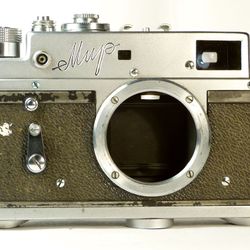Mir USSR 35 mm rangefinder film camera body M39 LTM mount KMZ type B late