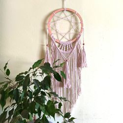 Macrame dreamcatcher with ninepointed star, Boho wall hanging, macrame wall decor,home decoration