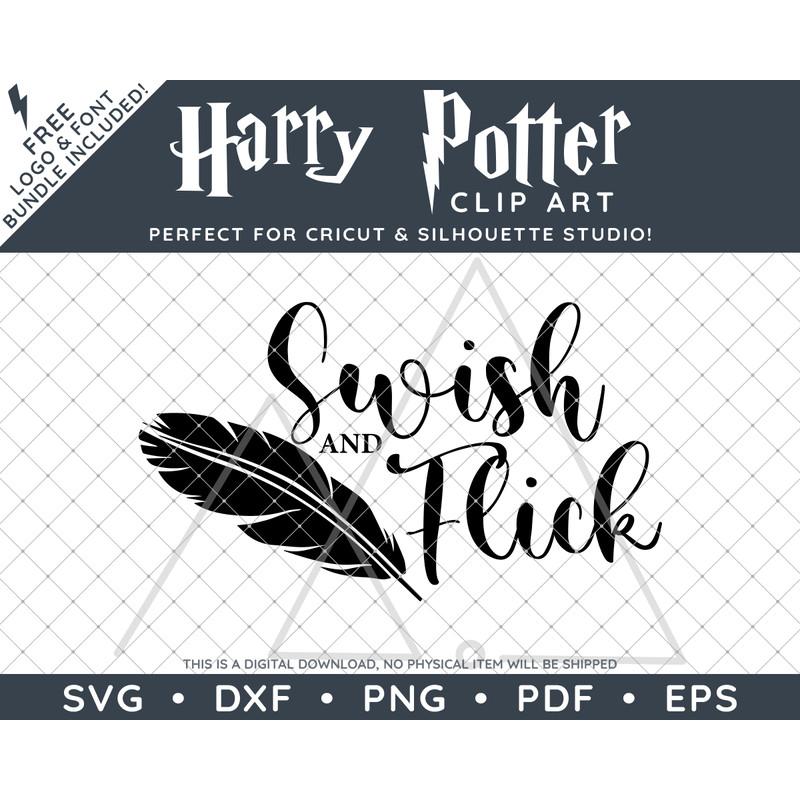Harry Potter Swish and Flick by SVG Studio Thumbnail.png