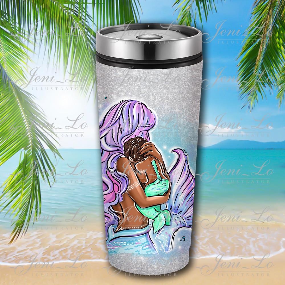 Black mermaid clipart