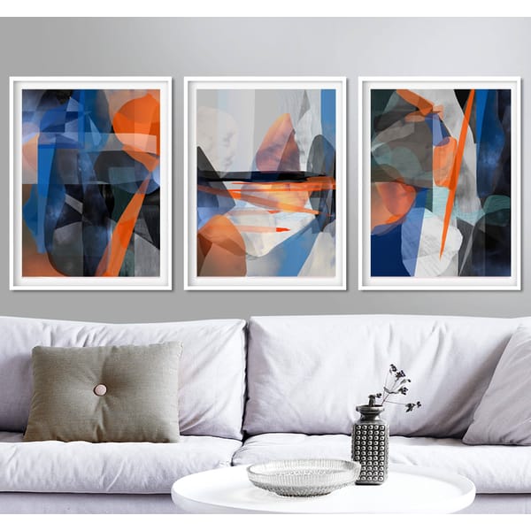 Abstract Set Of 3 Triptych Modern Art Abstract Posters 3 Pie - Inspire ...