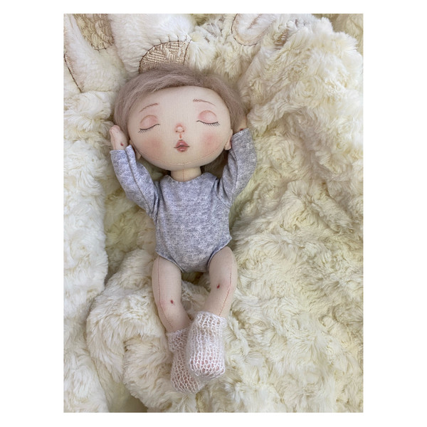 Sleeping baby doll, Cloth baby doll, cute baby doll, fabric baby doll