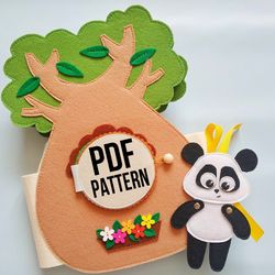 Quiet Book Pattern PDF, Panda House Silent book pattern PDF & Tutorial, Magic Mini Book,Felt activity book pattern