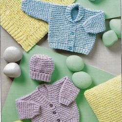 Digital | Crochet cardigans, hat, blanket, pillow | We knit children's knitwear | Knitting for children | PDF