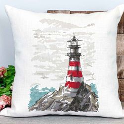 Lighthouse cross stitch pattern PDF Sea cross-stitch Instant download Embroidery design gift Beginner needlepoint