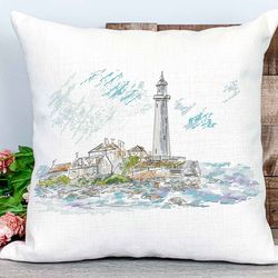Lighthouse cross stitch pattern PDF Sea cross-stitch Instant download Embroidery design  gift Beginner needlepoint