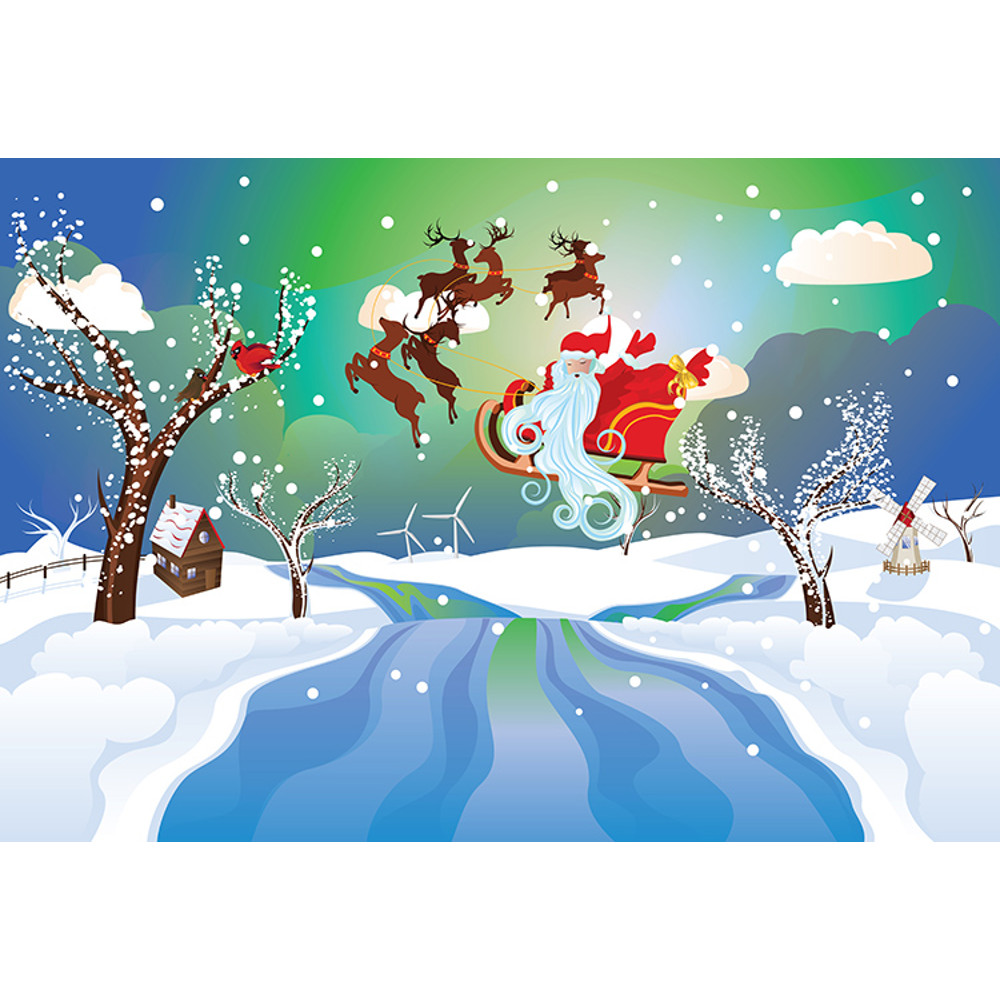 Santa Riding Christmas Sleigh at Night6.jpg