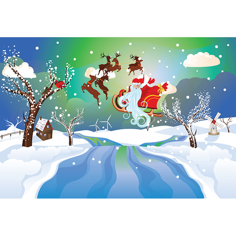 Santa Riding Christmas Sleigh at Night6.jpg