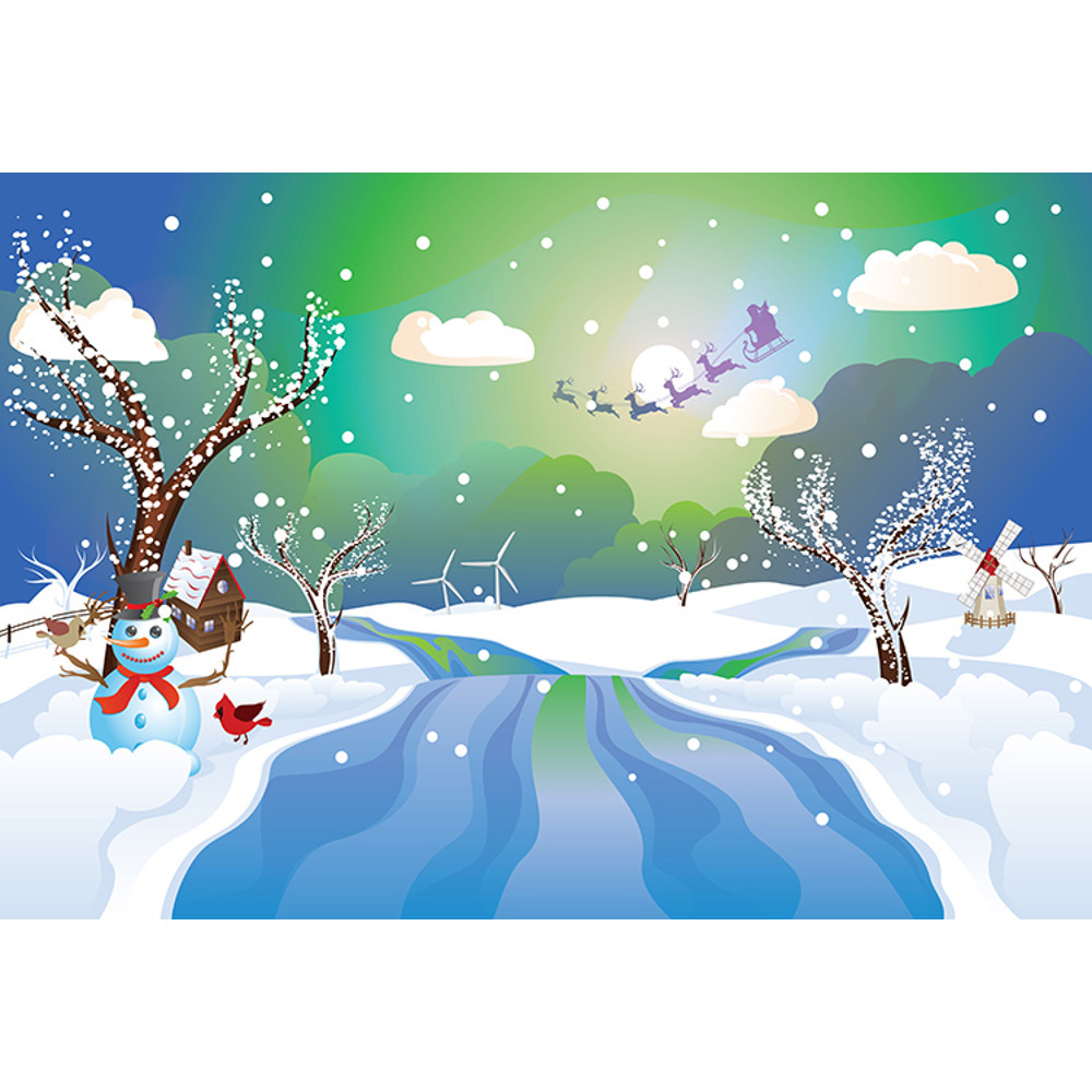 Santa Riding Christmas Sleigh at Night7.jpg