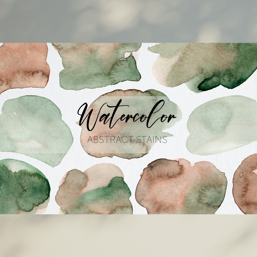 Watercolor Abstract Green Brown Stains4.jpg
