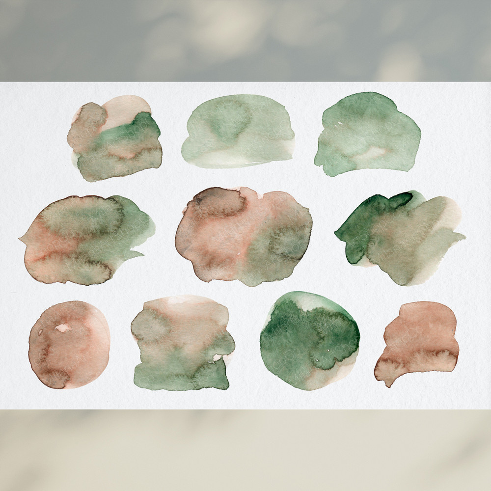 Watercolor Abstract Green Brown Stains2.jpg