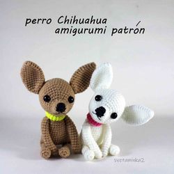 Crochet Chihuahua Pattern Perro Chihuahua Amigurumi Patron Amigurumi Dog Pattern