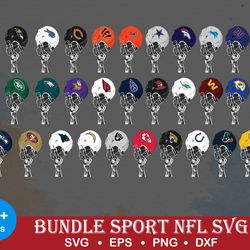 Bundle NFL Hand Helmet SVG, NFL SVG, Sport SVG PNG DXF EPS File