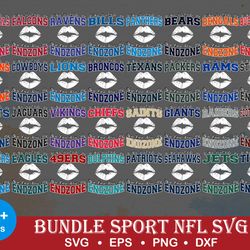If You Don't Like My NFL You Can Kiss My Endzone Bundle SVG, NFL SVG, Sport SVG
