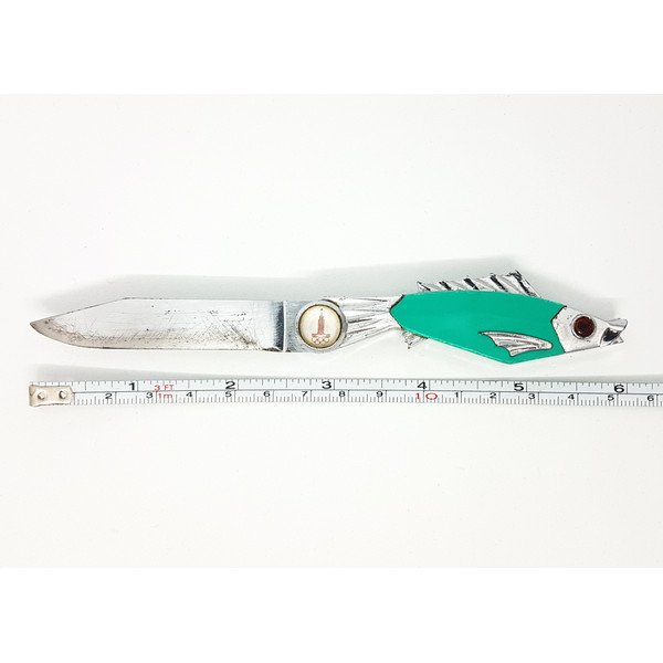 12 Russian pocket folded Knife articulated FISH USSR Olympic Games Moscow 1980.jpg