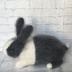 Crochet Realistic bunny, crochet dutch rabbit, Amigurumi rabbit toy, Handmade rabbit,  Crochet holland lop
